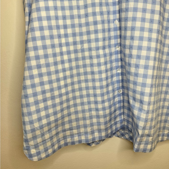 Hill House The Colette Dress In Blue Jacquard Check Size XL NWT - Picture 10 of 11